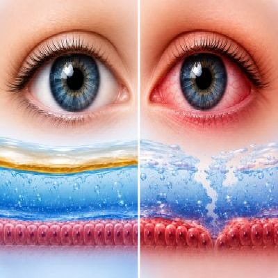 Healthy vs Dry Eye Tear Film